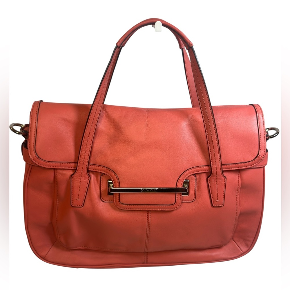 Coach Salmon Leather Two-Way Satchel